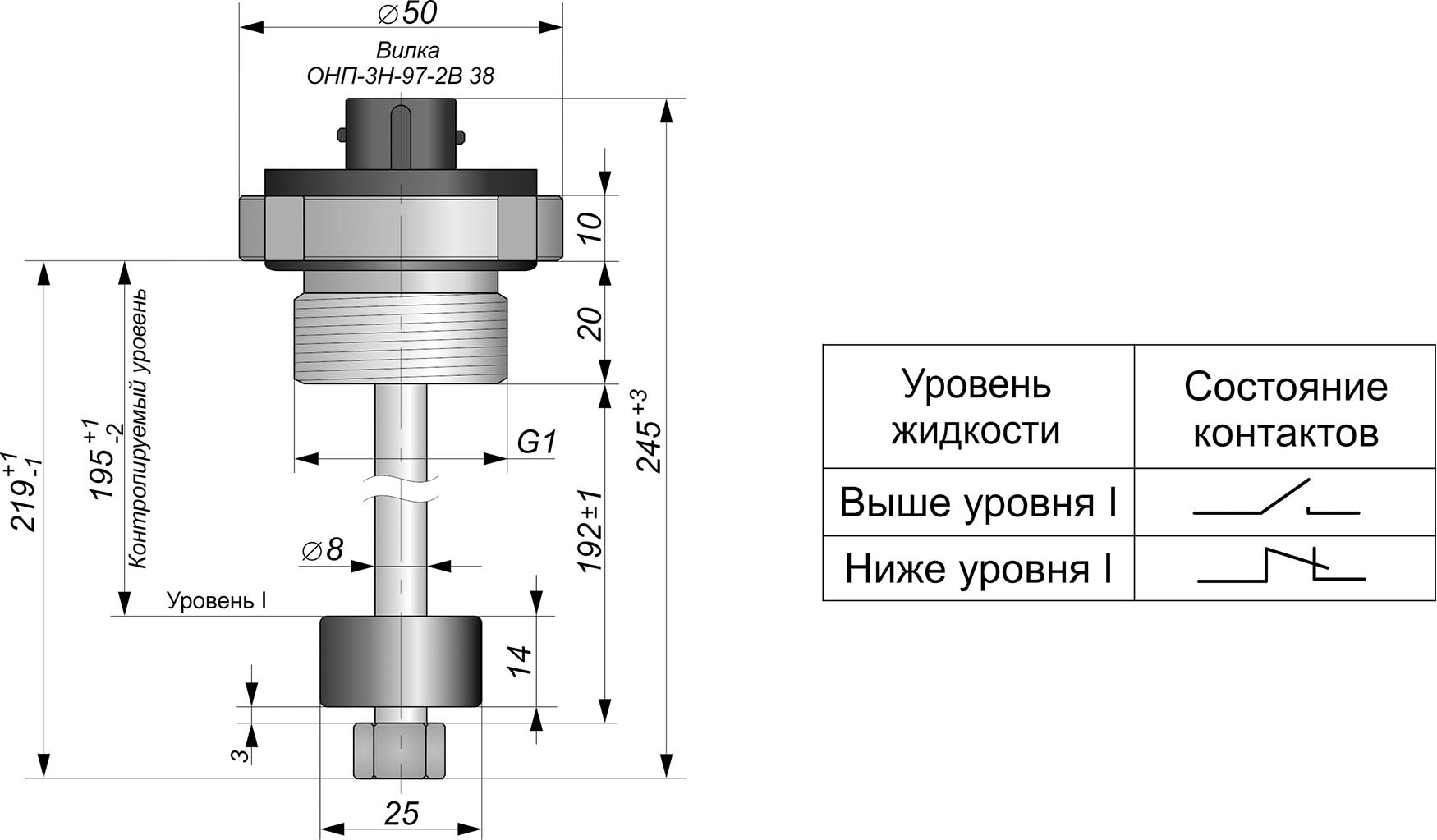 Габаритный чертеж